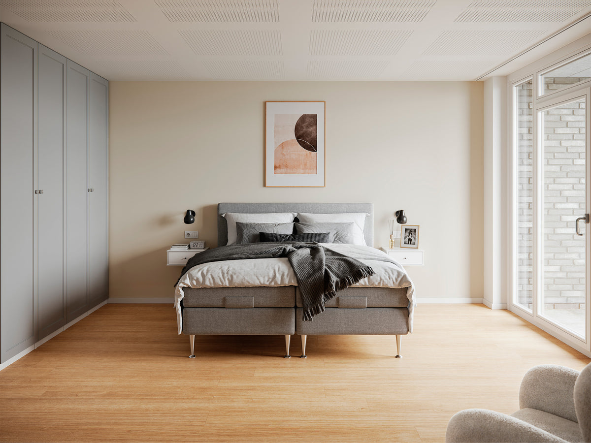 Fabrikkens - Platin | Elevation (Lysegrå) 180x200 cm.