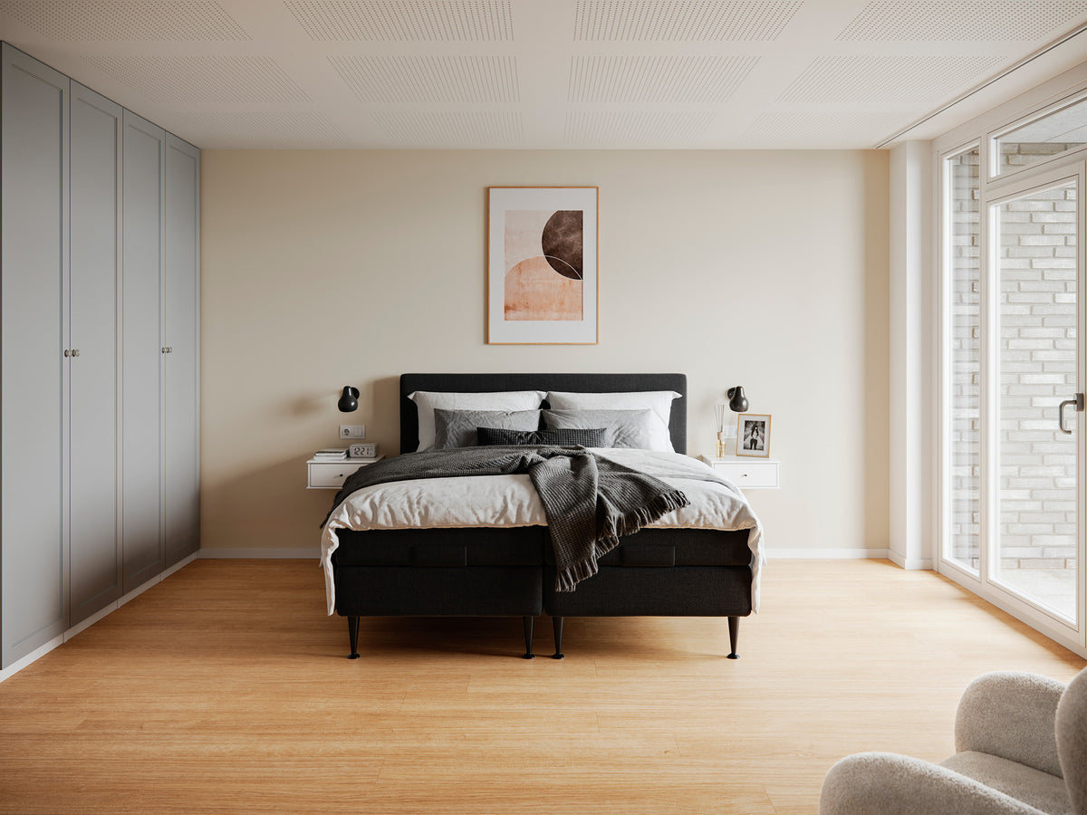Fabrikkens - Platin | Elevation (Sort) 160x200 cm.